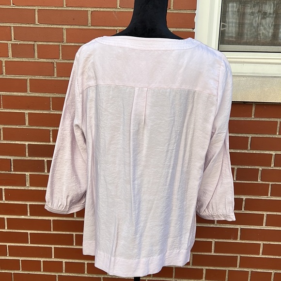 J. Jill silky Pale Orchid square neck button front blouse.  NWT - Picture 7 of 9